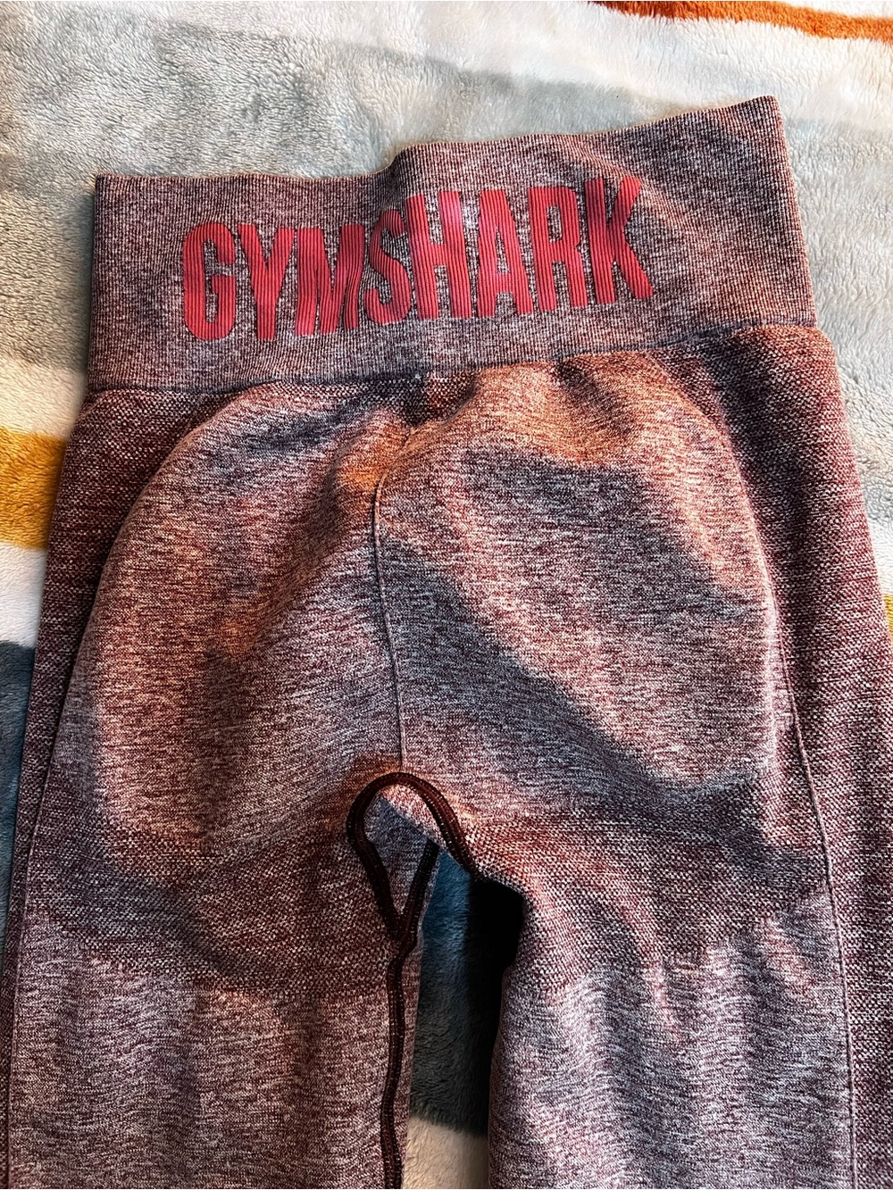 Gymshark Kids Marled Burgundy High-Waist Leggings